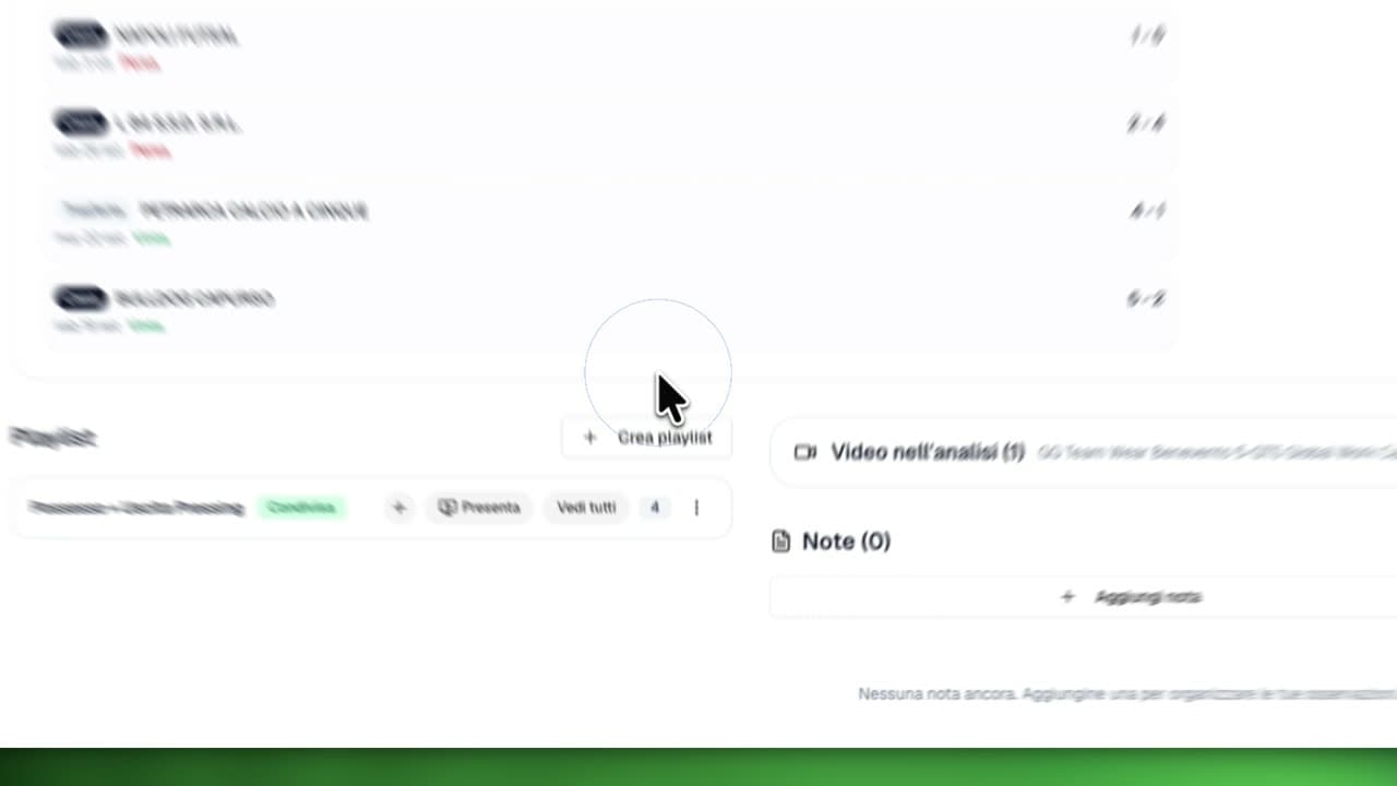 La playlist condivisa aperta da un giocatore, senza account